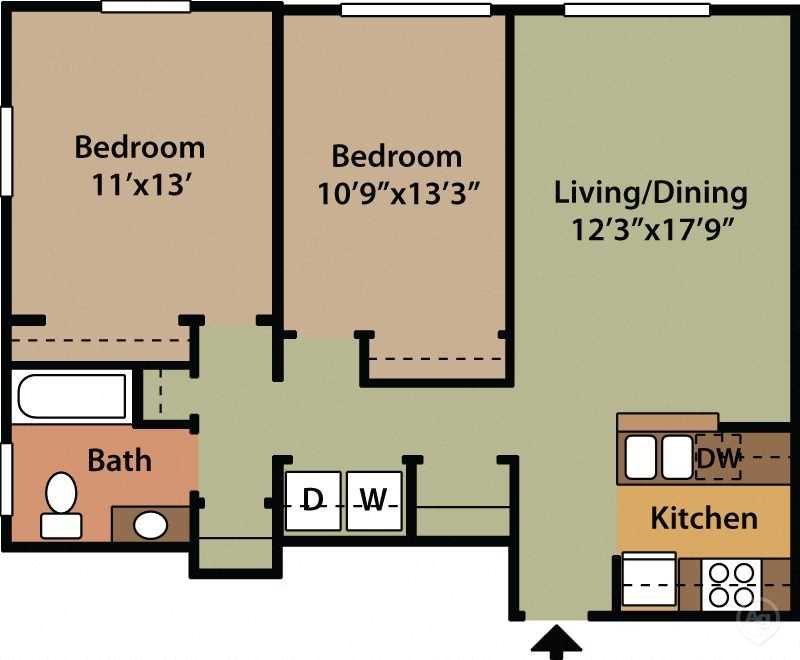 Two bedroom apartment at The Residences at Ninth Square in New Haven, CT